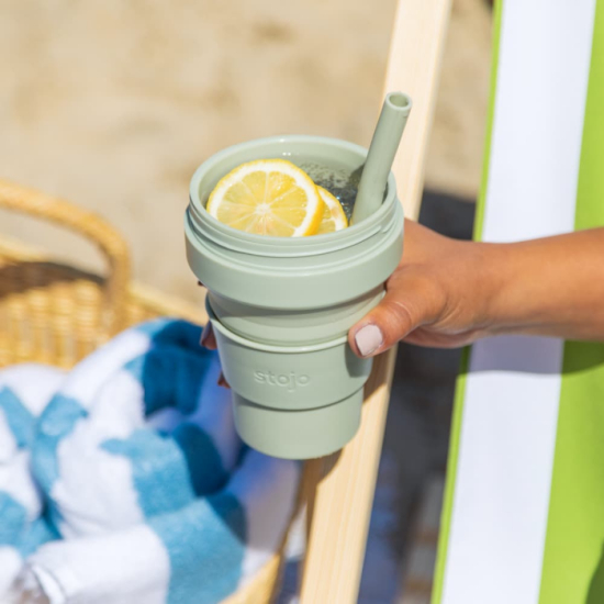 Stojo Hopfällbar mugg - Sage